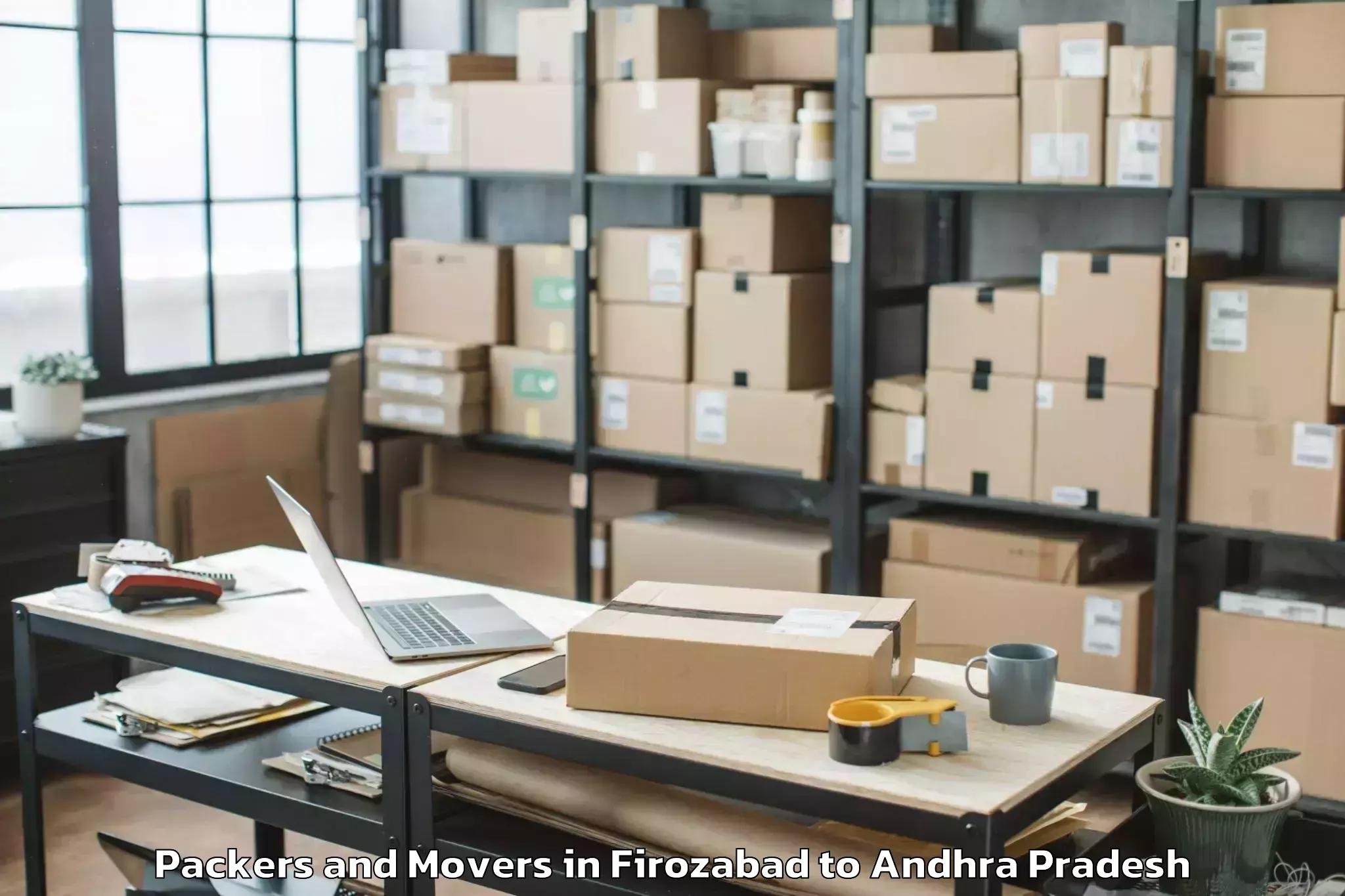 Book Firozabad to Vissannapet Packers And Movers